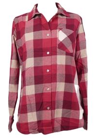 Dásmká tmavorůžovo-bílá kostkovaná halenka Tog24 