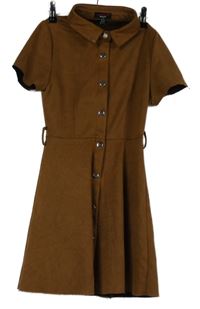 Dámské hnědé semišové košilové šaty Don´Call me Jennyfer 