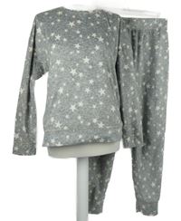 Dámské šedé hvězdičkované fleecové pyžamo M&S