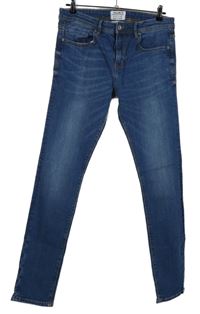 Pánské modré skinny rifle Pull&Bear vel. 32