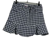 Dámska tmavomodro-biela vzorovaná vlnená sukňa Savida