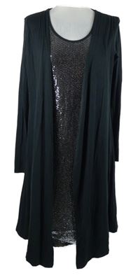 Dámské černo-stříbrné třpytivé šaty Bonprix 