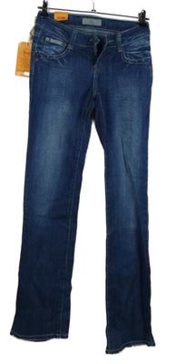 Nové - Dámské modré zvonové bokové rilfe Classic Jeans 