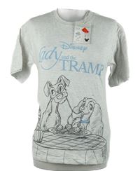Nové - Dámske sivé tričko s potiskem Lady&Tramp Primark
