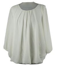 Dámská bílá šifonová balonová halenka 