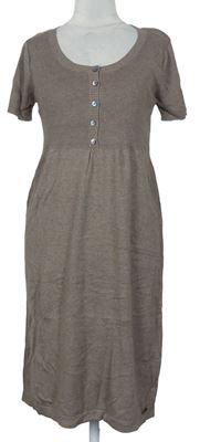 Dámske hnedé svetrové šaty S. Oliver