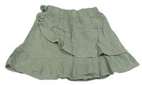 Khaki mušelínová sukňa Primark