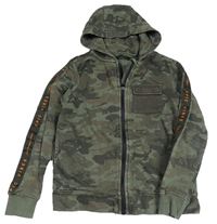 Army propínací mikina s proužkem a kapucí George