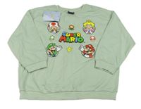 Svetlozelená mikina so Super Mario George