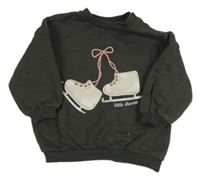 Sivá oversize mikina s bruslemi H&M