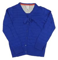 Modrý pruhovaný prepínaci sveter s mašlou Jasper Conran