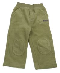 Khaki fleecové kalhtoy smile