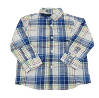 Farebná kockovaná ľanová košeľa Mayoral