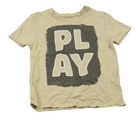 Khaki tričko s nápisem Primark