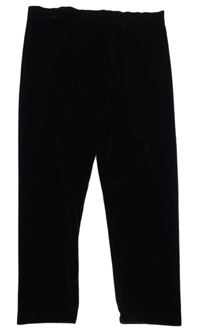 Čierne zamatové legíny F&F