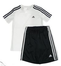 2 set - biele športové funkčné tričko Adidas + čierne športové funkčné kraťasy Adidas