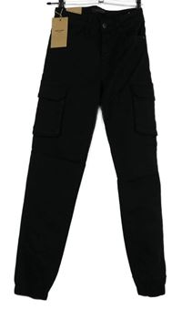 Nové - Dámske čierne cargo cuff rifle Miss Anna