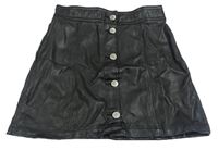 Čierna koženková prepínaci sukňa H&M