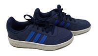 Tmavomodré botasky s pruhmi Adidas vel.35