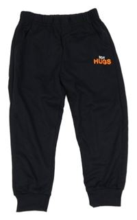 Tmavomodré tepláky s nápisom