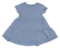 Modré bavlněné šaty s kytičkami George 