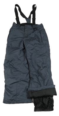 Tmavošedé šusťákové funkční oteplovačky s kšandami Crivit