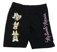 Čierne elastické kraťasy s Minnie Disney