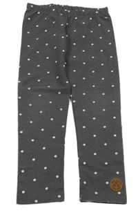 Tmavosivé kvetované legíny Topolino