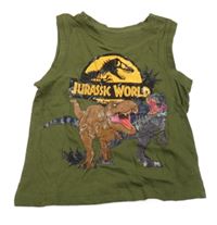 Khaki tielko s potiskem - Jurský svět
