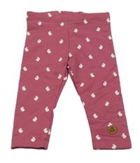 Tmavoružové silnější legíny so zajačikmi Topomini