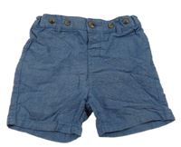 Tmavomodré melírované plátenné kraťasy Lc waikiki