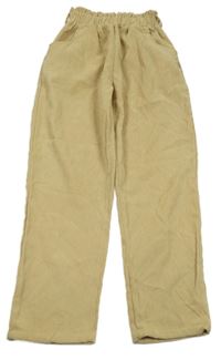 Béžové menšestrové voľné é nohavice Shein