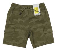 Nové - khaki army plátenné kraťasy George