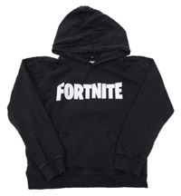 Čierna mikina s kapucí - Fortnite