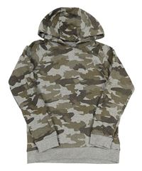 Sivá army mikina s kapucňou M&Co.