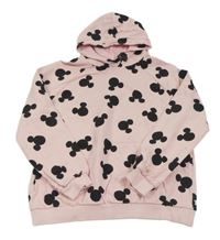 Světlerůžová mikina s Mickeym a kapucí George