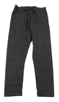 Černo-stříbrné pruhované legíny F&F