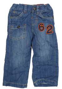 Modré podšité rifle s písmenkom Tom Tailor