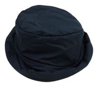 Tmavomodrý šusťákový zateplený klobouk 