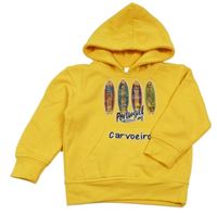 Žltá mikina so sufrmi s kapucňou