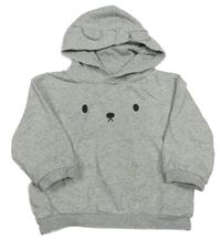 Sivá melírovaná mikina s obličejem a kapucňou H&M