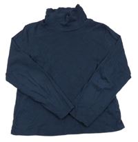 Tmavomodré tričko s rolákom