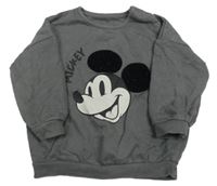 Sivá oversize mikina s Mickeym George