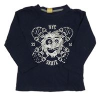 Tmavomodré triko s příšerkou Kiki&Koko