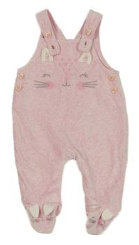 Světlerůžové sametové dupačky s mačkou George