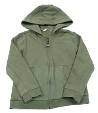 Khaki prepínaci mikina s kapucňou