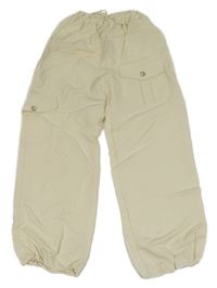 Smetanové cargo kalhoty s kapsami Zara 