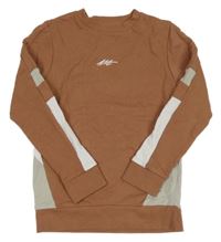 Béžovo-bílá mikina s potiskem Next