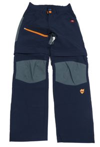 Tmavomodro-modré šusťákové outdoorové kalhoty Lupilu 