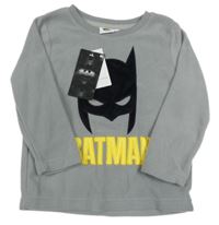 Nové - Sivá fleecová mikina s Batmanem